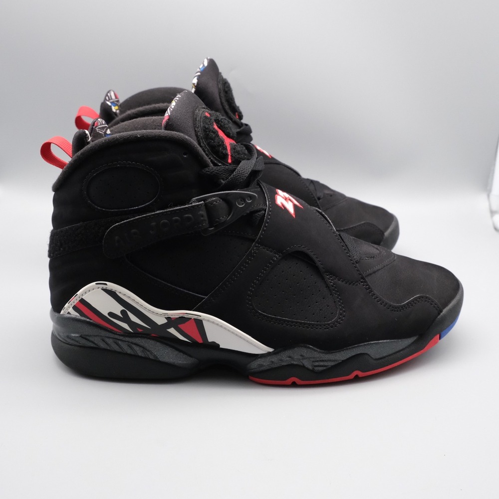 Nike Air Jordan 8 Retro Playoffs Men's Size 10 Sneakers Black/Red 305381-062 - Picture 16 of 16